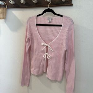 Sincerely Jules Light Pink Ribbed Cardigan